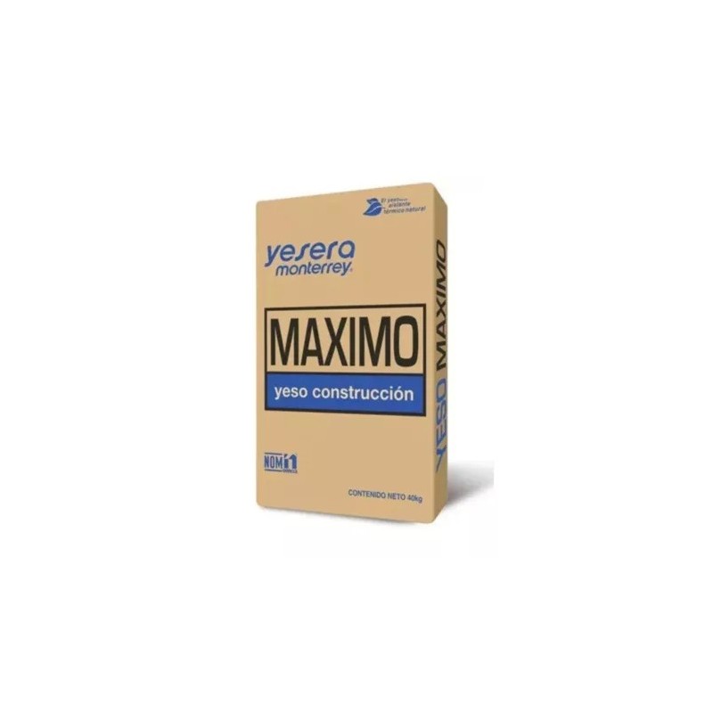 Maximo, Yeso Para Construcción 40 Kg, Saco