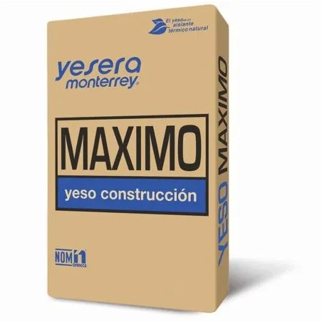 Yesera Monterrey, Yeso Maximo para Construcción 20 kg, Saco