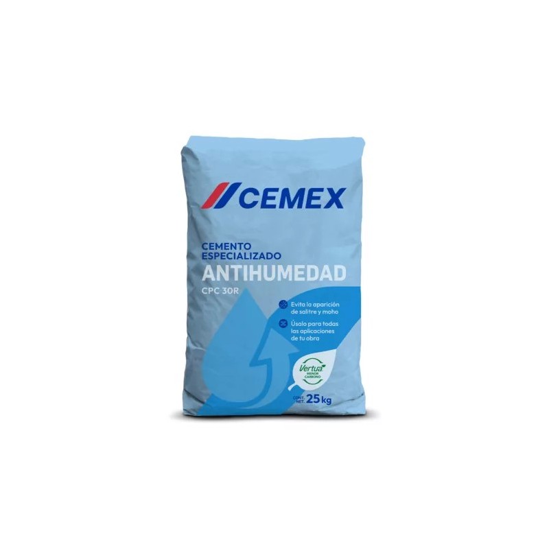 Cemex, Cemento Especializado Antihumedad 25 Kg, Saco