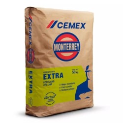 Cemex, Cemento Monterrey Gris Extra Cpc30R 50 Kg, Saco